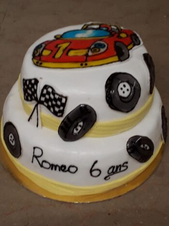cake design  enfant thème voiture